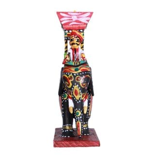 Lepakshi Handicrafts Kondapalli Maharaja Ambari Wooden Toy - Handcrafted Traditional Decor and Gift 10 inches (Multicolor, 7 x 10 x 3 Inches)"