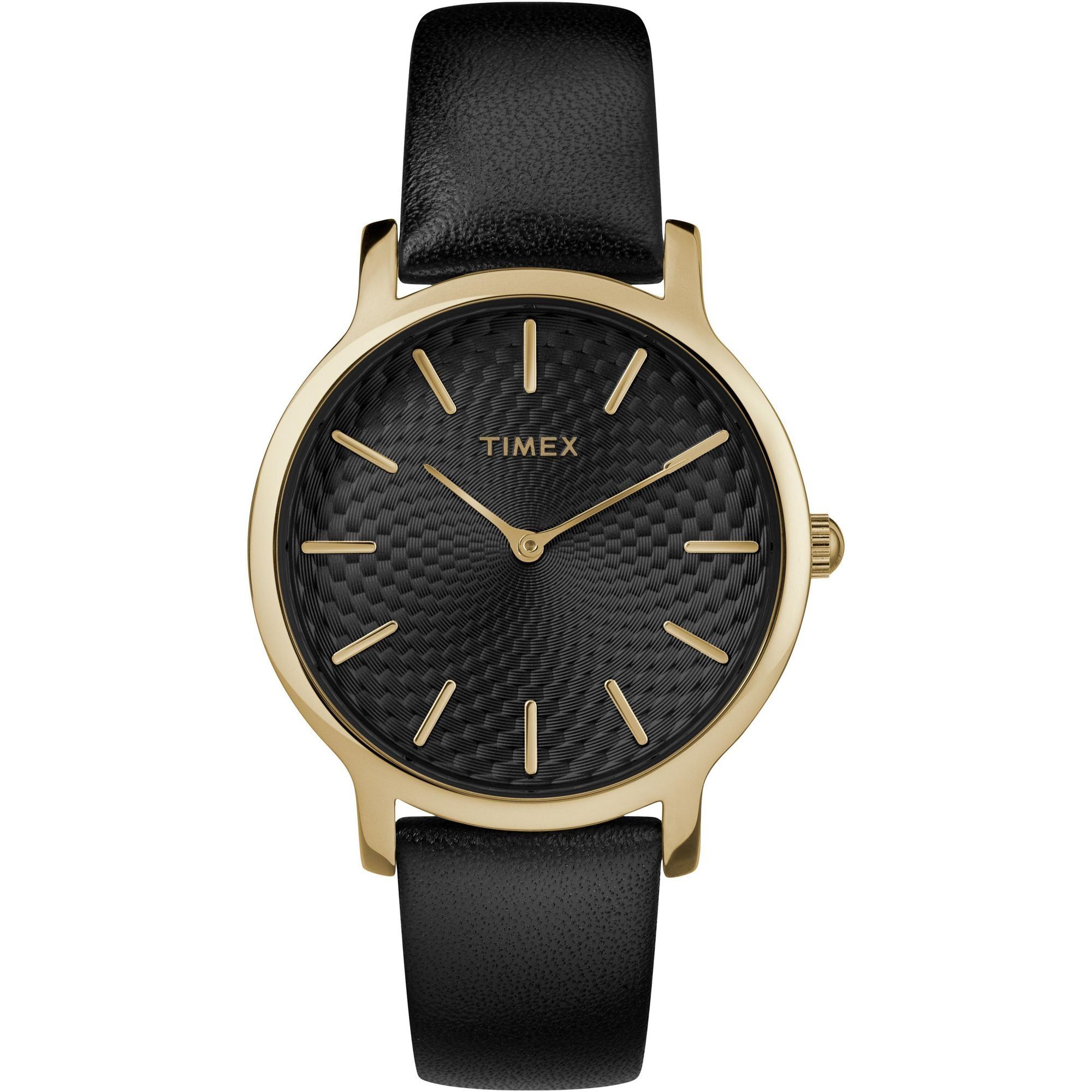 Timex Black Dial Analog Women Watch - TW2R36400-Black