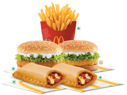McVeggie/McChicken(Any Two)+1 Medium Fries+2 McPuff