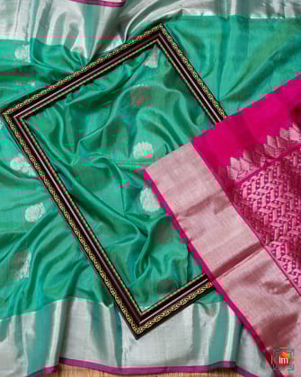 Teal Venkatgiri Silk Saree Trishna