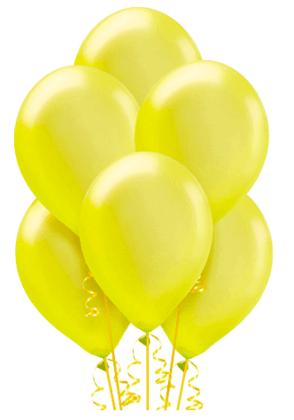 Wanna Party 8" Yellow Latex Balloon - 20ct