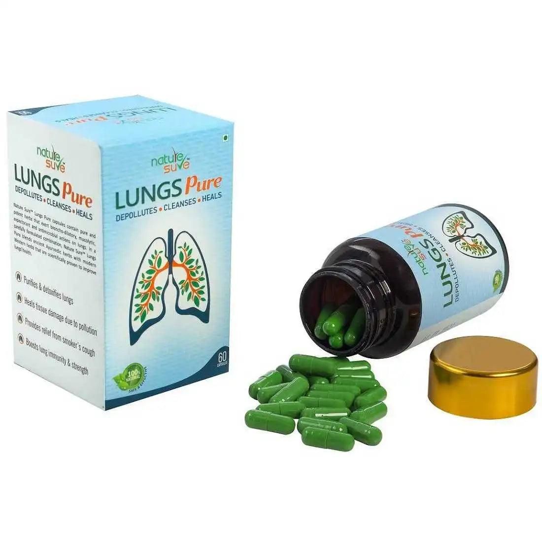 Nature Sure Lungs Pure for Respiratory Wellness - 60 Capsules-1 Pack