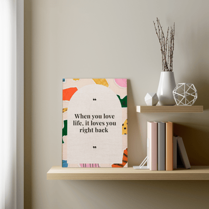 Love Life Wood Print Wall Art-9 x 12 Inches / Pinewood Thickness: 6mm