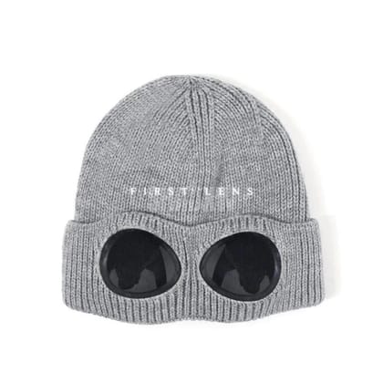 First Lens Warm Goggles Sunglasses Cap-Gray