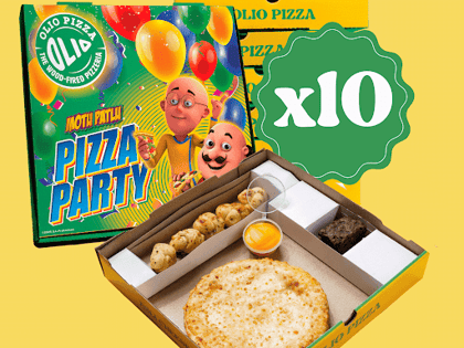 Motu Patlu Kids Pizza Big Party Combo (Pack Of 10)