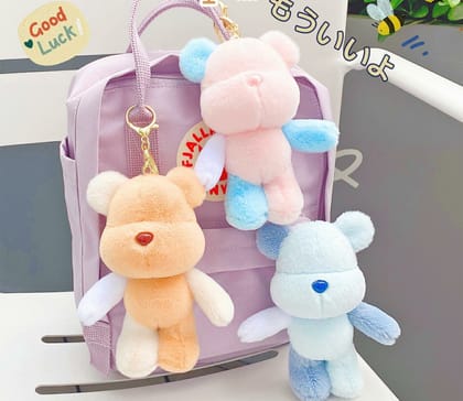 Kawaii Bear Plushie Keychains - Single Piece-Pink