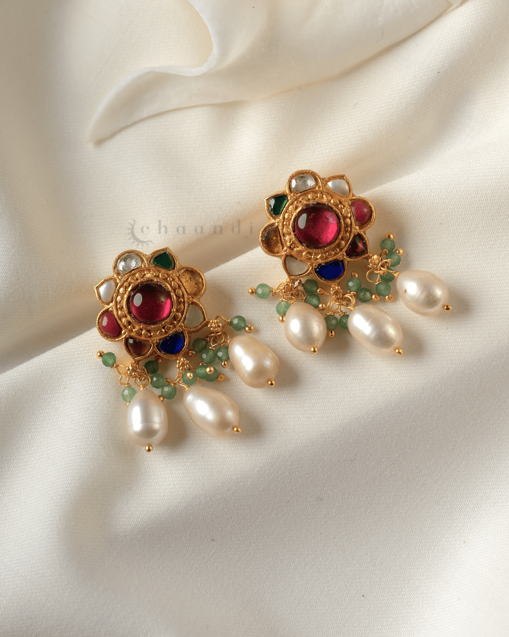 Gold Polish Silver Earrings CHE1774