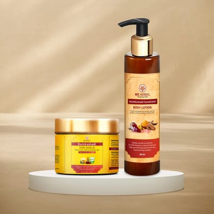 Kumkumadi Sunshield & Kumkumadi Body Lotion Combo-in