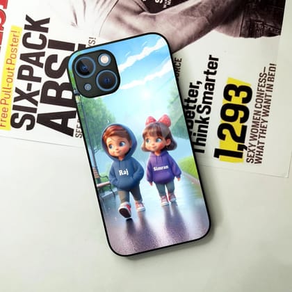 Couple Glass Case Cover For iPhone-iPhone 15