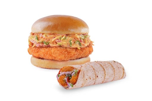 Crispy Chicken Burger+Crispy Chicken Wrap