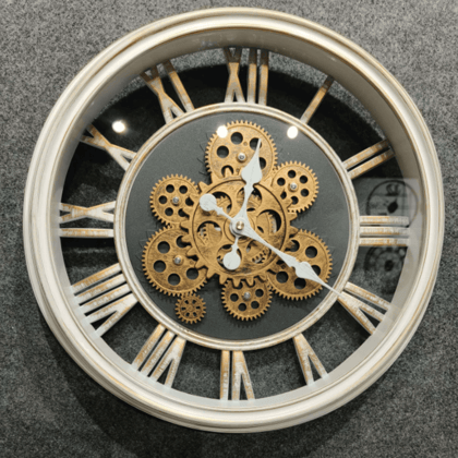 Royal Metal Gear Mechanical Clock Style 39-Antique / Dia: 17 inch / Metal
