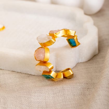 Ruhi semi precious stones Bracelet-White