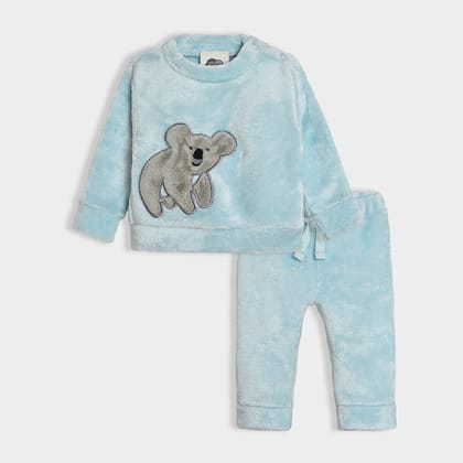 Buddy Koala Velor Co-ord Set-4-5 Y / Blue