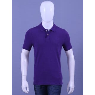 Men's PurpleEnzyme Finish Solid Polo T-Shirt
