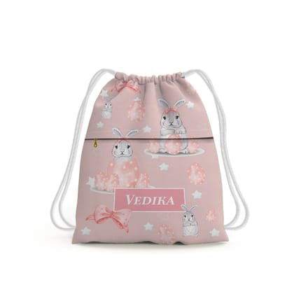 Easter Bunnies Swim Bag (kids)-Peach / Toddlers [2-4 Years] / No