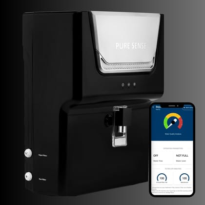 Puresense Mobile App Enabled Water Purifier 9L With RO+UV+UF+TDS+Copper Alkaline Technology