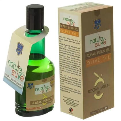 Nature Sure Rogan Jaitun Tail Olive Oil for Skin, Hair and Nail Care in Men and Women - 110ml-1 Pack