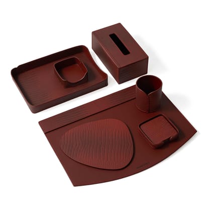 Sterling Desktop Set Maroon-Maroon