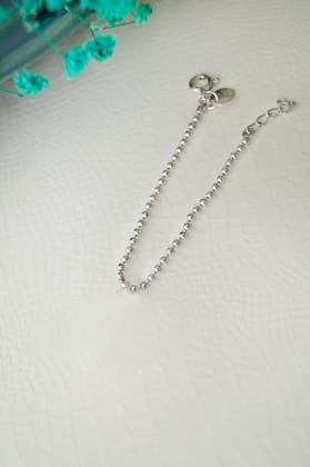 Pretty Ball Dance Sterling Silver Watch Charm Chain-Silver
