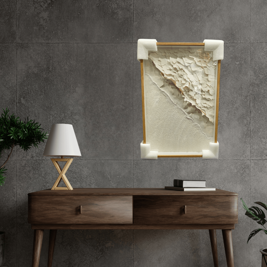 Artistic Wooden Frame Wall Painting Style 53-Wooden Frame | Matt Finish / H: 60 | L: 40 (Inch)