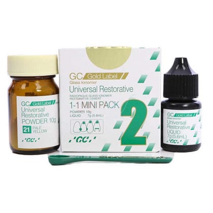 gc gold label 2 glass ionomer restorative cement-Gc gold label 2 Mini