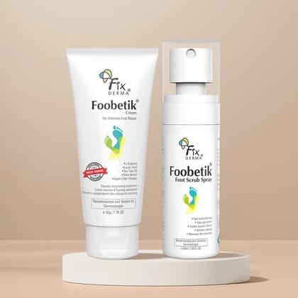 Foobetik Foot Scrub Spray and  Foot Cream-100ml