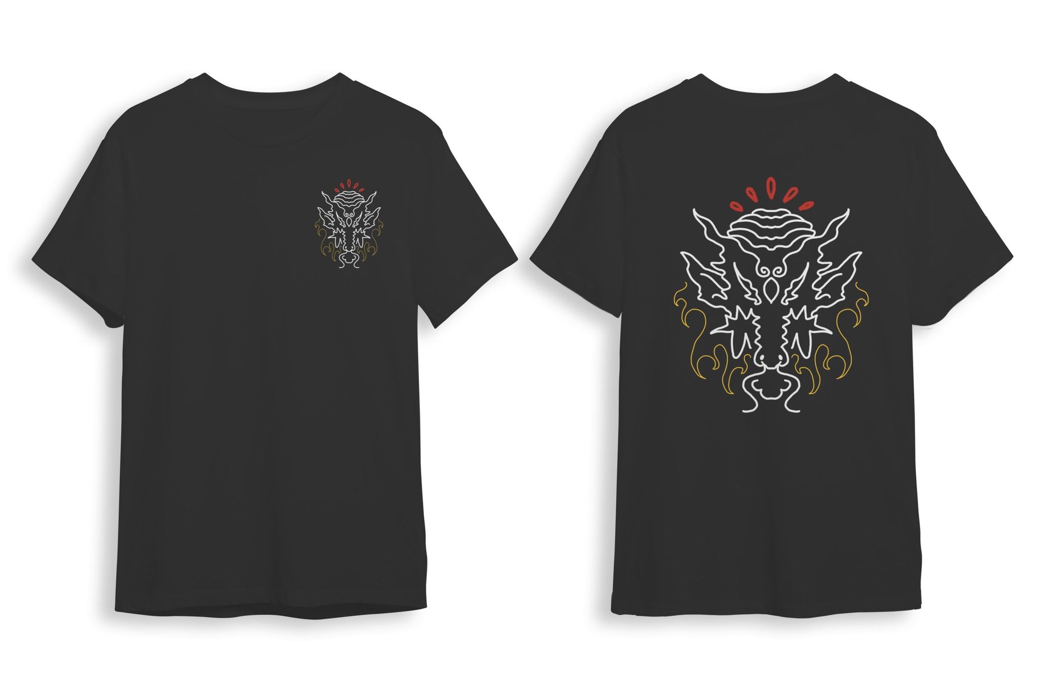 Pack Of 1 Black Neo Tribal Ganesh 180 GSM Cotton T-Shirt