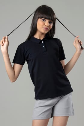 Exclusive Navy Blue Polo T-Shirt For Girls-1 Year / Navy Blue