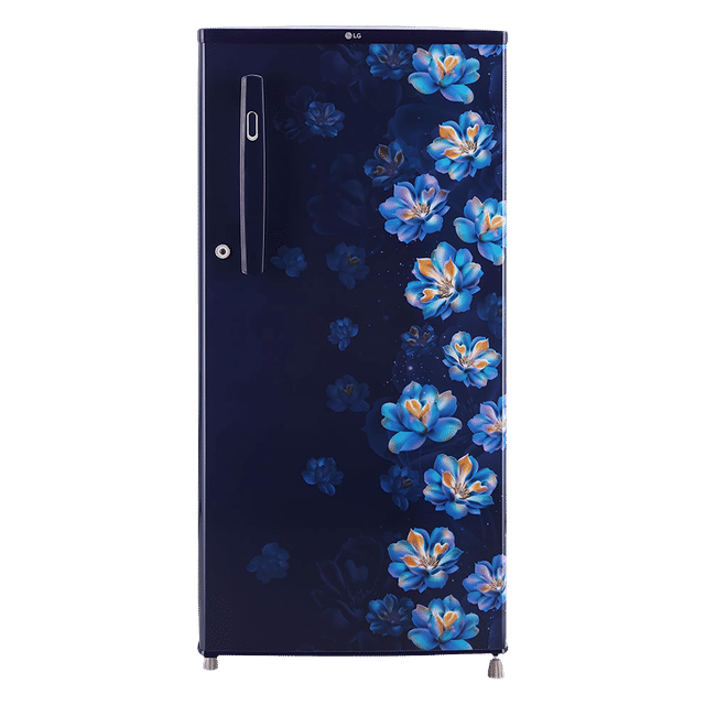 LG 190 Litres 1 Star Direct Cool Single Door Refrigerator with Stabilizer Free Operation GL-B199OBJB.ABJZEB Blue Jasmine-LG 190 Litres 1 Star Direct Cool Single Door Refrigerator with Stabilizer 