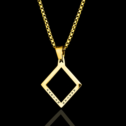 Personalised Diamond Locket for Men-Gold