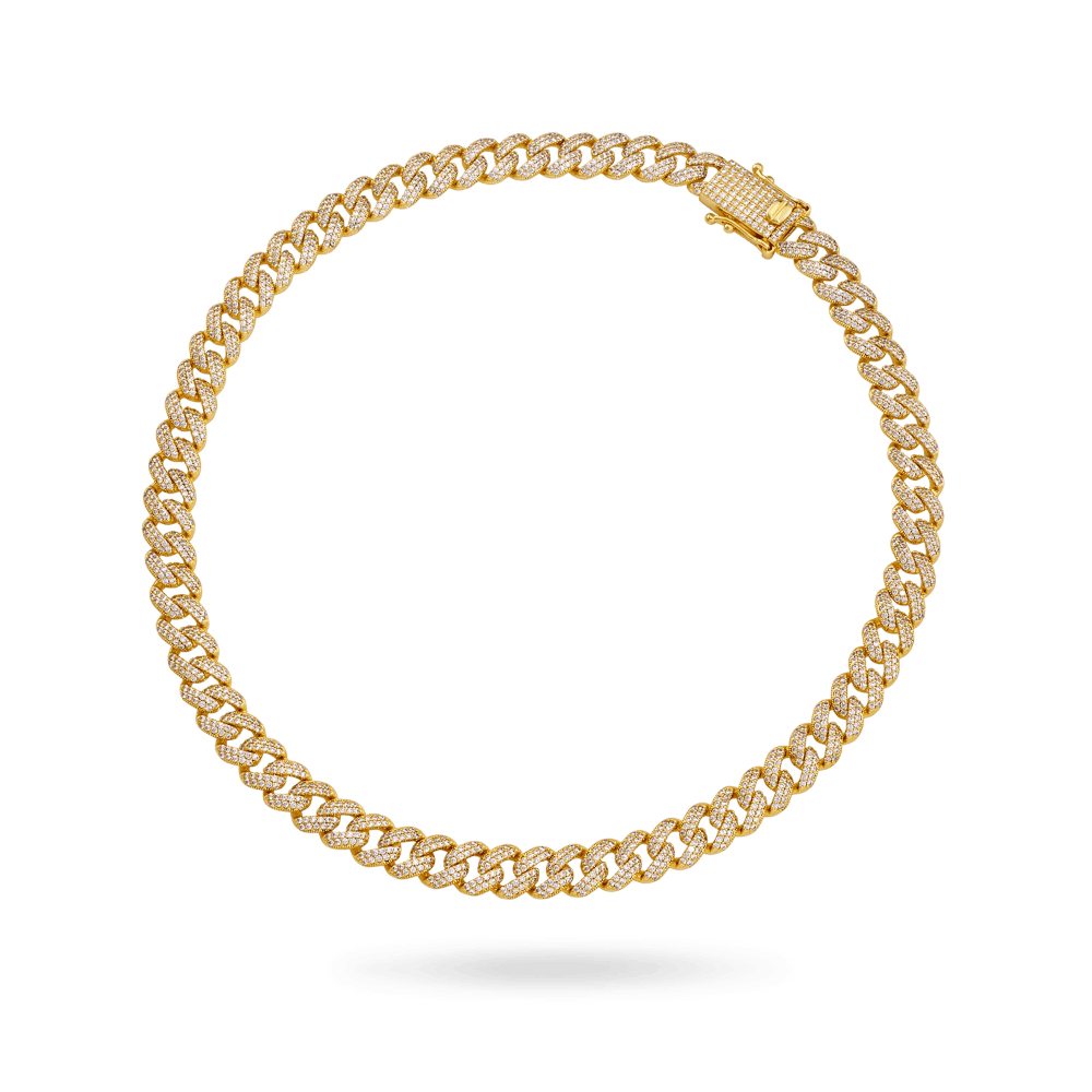 CUBAN ID LINK NECKLACE (GOLD) 11MM-50 CM
