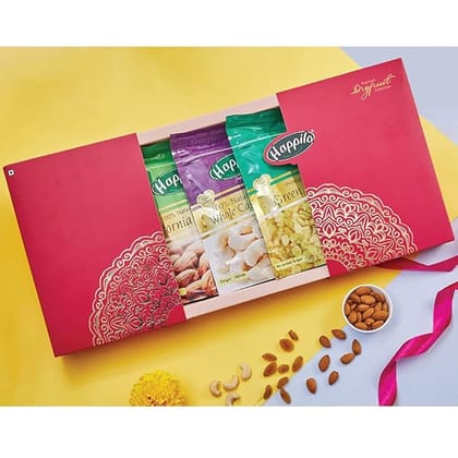Happilo Dry Fruit Celebrations Gift Box Marigold 650g