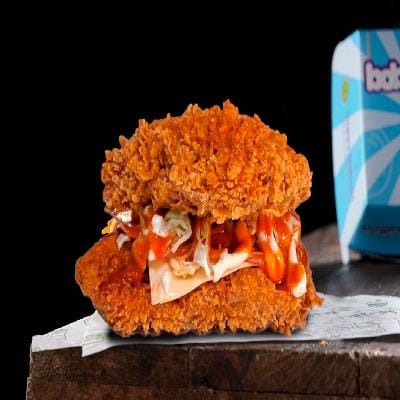 Cluck N Crunch Fried Chicken Burger