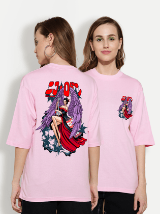 Niko Pink Oversized Unisex T-shirt-S / Pink