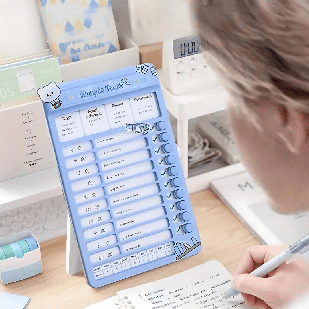 Multifunctional Schedule Tracker-Blue