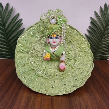 Cute pista Dress for laddu gopal ji with pagdi-2