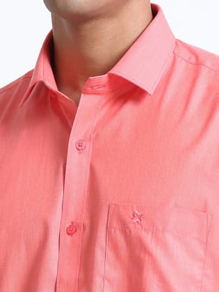 Premium Cotton Pink Colour Shirt Full Sleeve-38