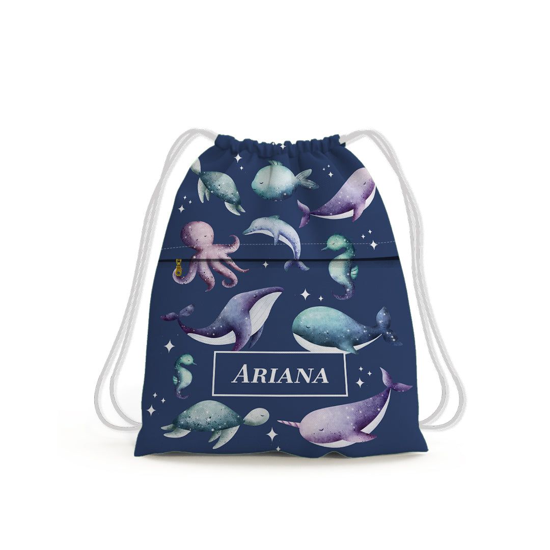 Midnight Ocean Swim Bag (kids)-Spruce Navy / Toddlers [2-4 Years] / No