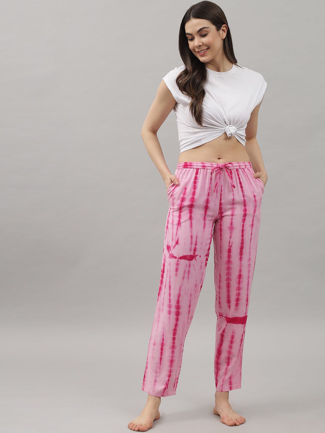 Tie and Dye Pyjama - Pink-M / Pink