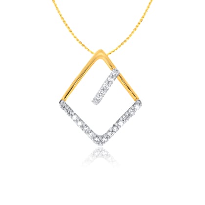 Senco Gold Simply Captivating Diamond Pendant (1.5 gram / 0.11 Ct / HI-SI / 18K Yellow Gold)