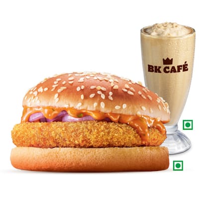Crispy Veg Burger+Classic Cold Coffee,