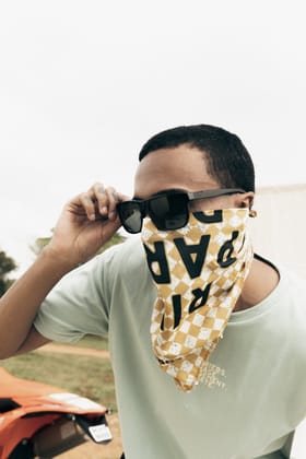 GoodTimes Only Ride Party Race Bandana Yellow