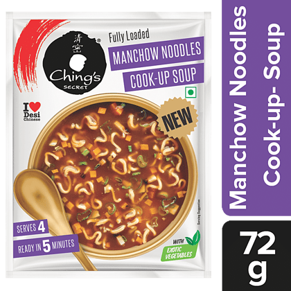 Ching'S Secret ChingÃ¢â‚¬â„¢S Manchow Noodles Cook Up Soup - With Exotic Vegetables, 72 G