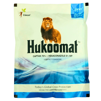 Hukoomat Captan 70% + Hexaconazole 5% WP Fungicide-500 Grams