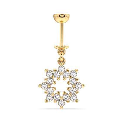 Bubble burst zircons- Helix Hanging - 14k gold plated