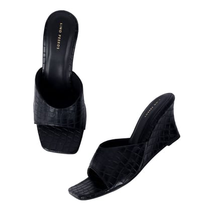 Lopez Upbeat Wedges Heels-BLACK / 38