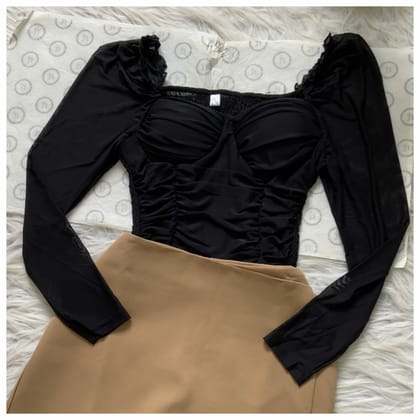 Fiona mesh padded top-XS / Black