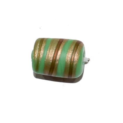 Handmade Fancy Lampwork Glass Beads For Jewelry Making Necklace , Earring and Bracelet (Tube) SFL-496-Per Packet 25 Pcs / 15X12 MM