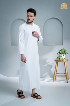 Kurvig Omani White Thobe Men-S