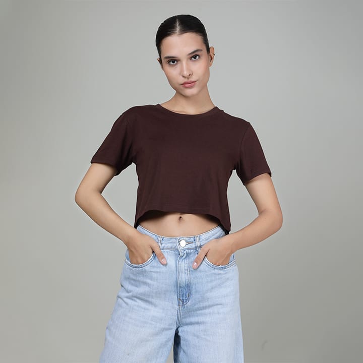 Tempest Brown - Crop Top-XS